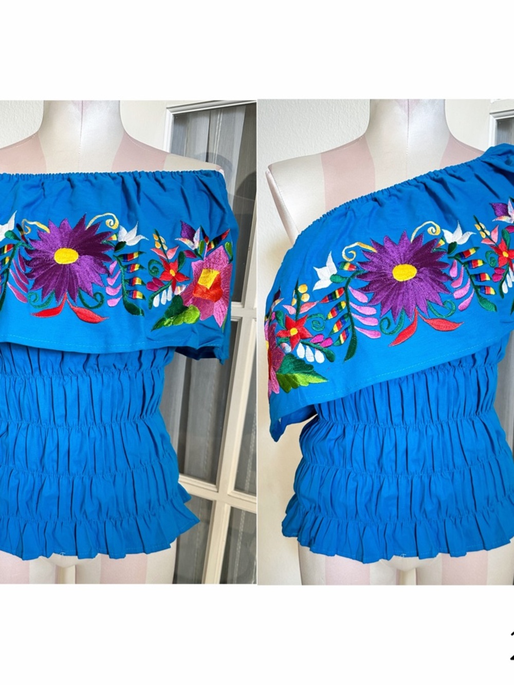 Mexican Embroidered Off-Shoulder Top